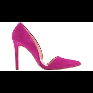 Fuschia Banana Republic Amelia Dorsay Suede Pumps